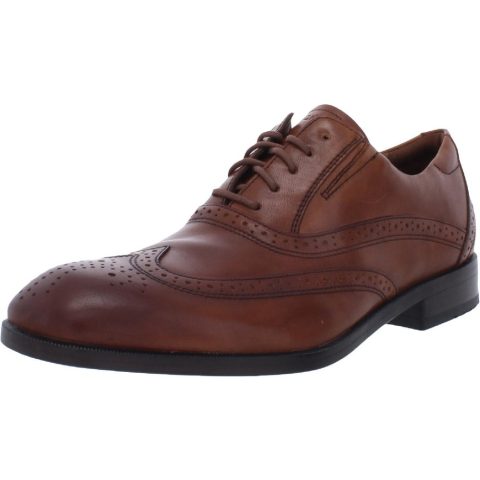 TM Office Leather Office Wingtip Shoes