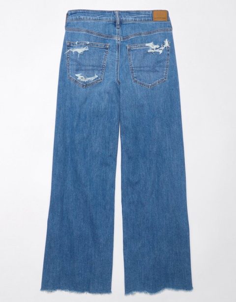 AE Dreamy Drape Ultra Wide-Leg Super High-Waisted Ripped Jean 7678394925116