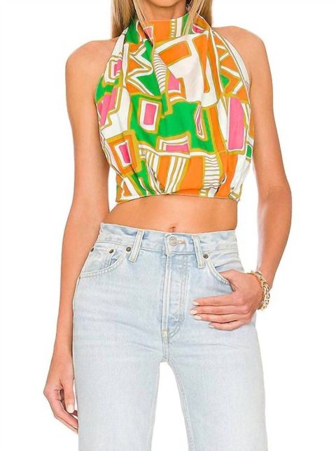 Highneck Backless Top In Solstice
