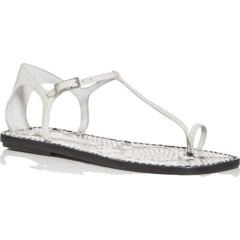 Nelson Leather T-Strap Flat Sandals