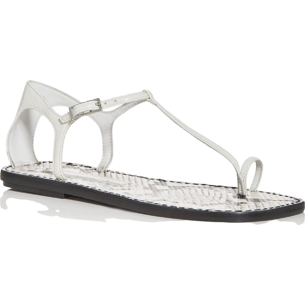 Nelson Leather T-Strap Flat Sandals