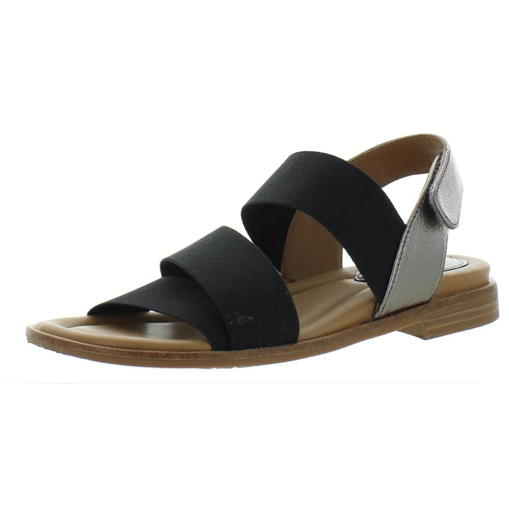 Dacey Metallic Ankle Flat Sandals