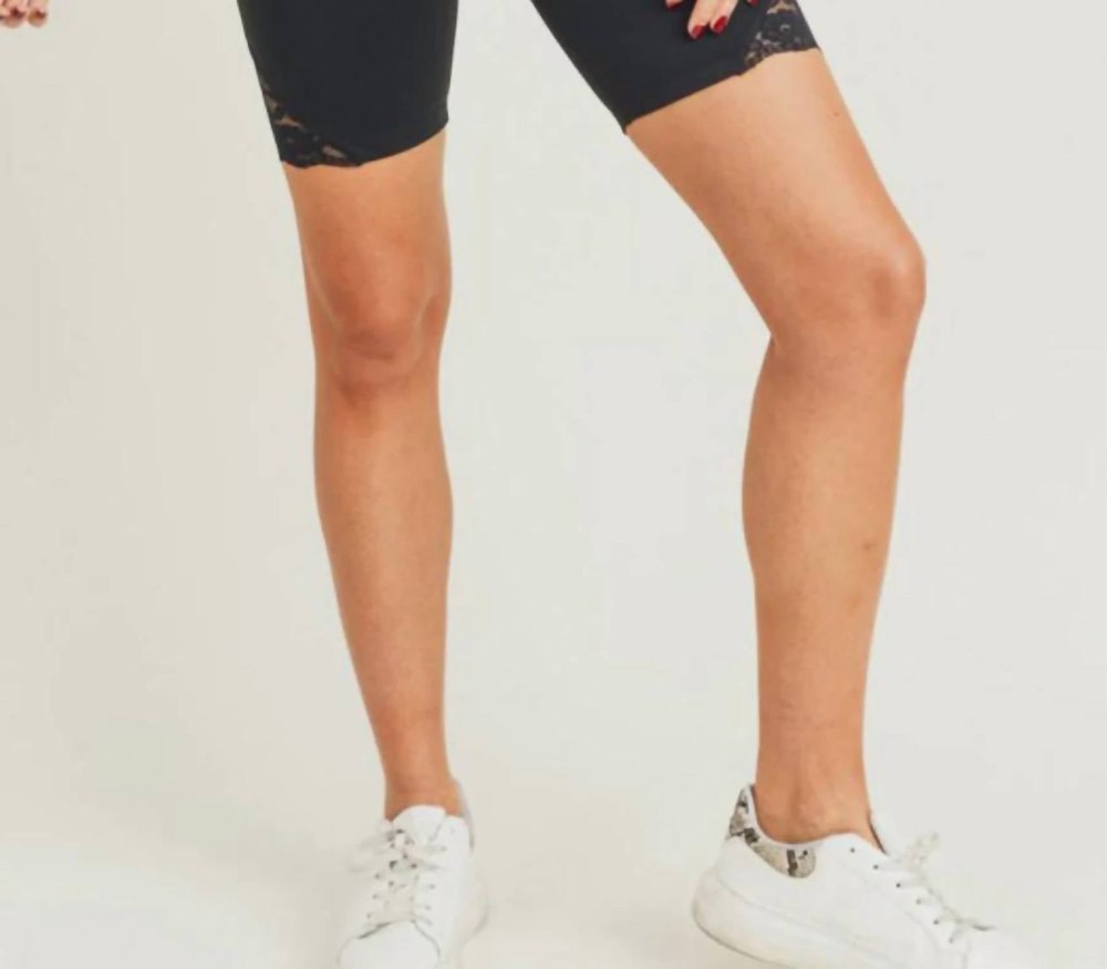 Lace Biker Babe Shorts In Black 7766660677692