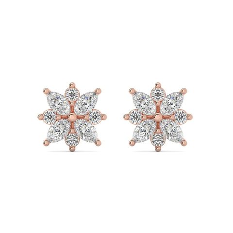 1/2Ct Marquise Star Diamond Earrings 14k Gold Earrings Lab Grown