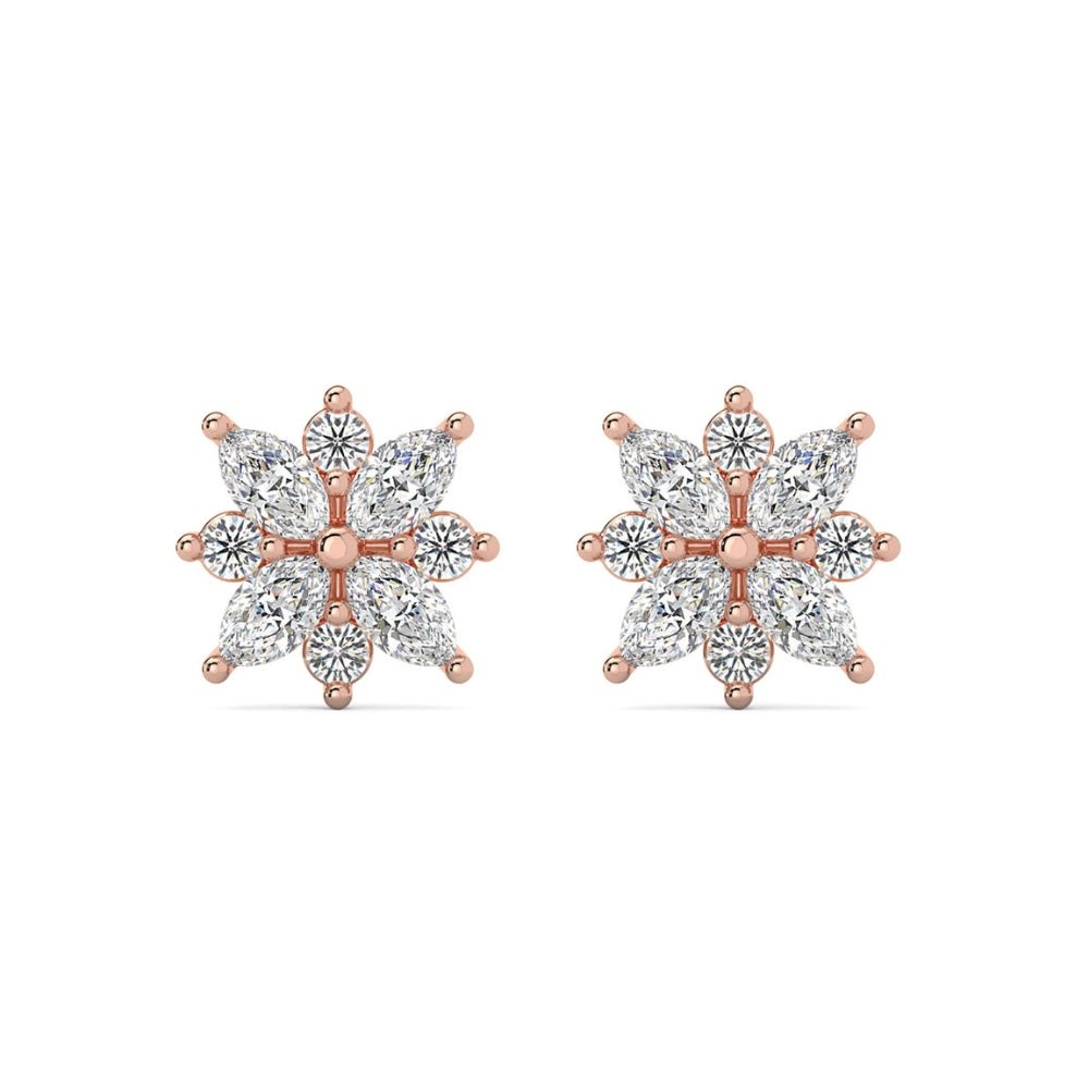 1/2Ct Marquise Star Diamond Earrings 14k Gold Earrings Lab Grown