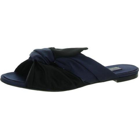 Piper Satin Slip-On Slide Sandals