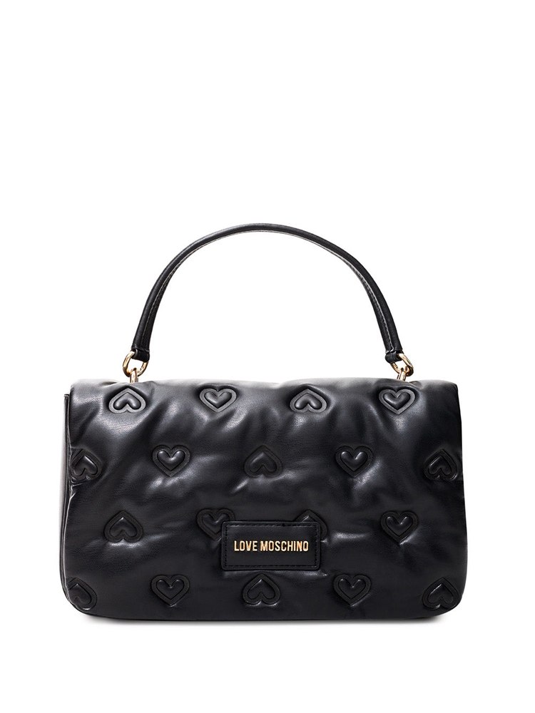Love Moschino Embossed Hand Bag with Women’s Logo