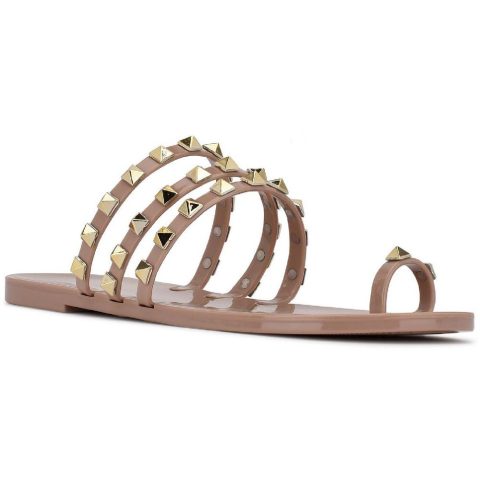 Cartee 3 Studded Slip On Slide Sandals