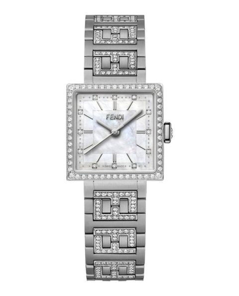 Forever Fendi Square Diamond Watch 7678401085500