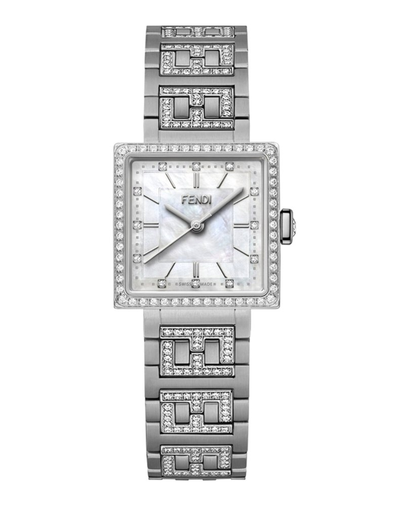 Forever Fendi Square Diamond Watch 7678401085500