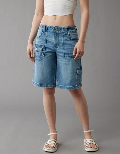 AE Dreamy Drape Low-Rise Baggy Bermuda Cargo Short 7678400987196