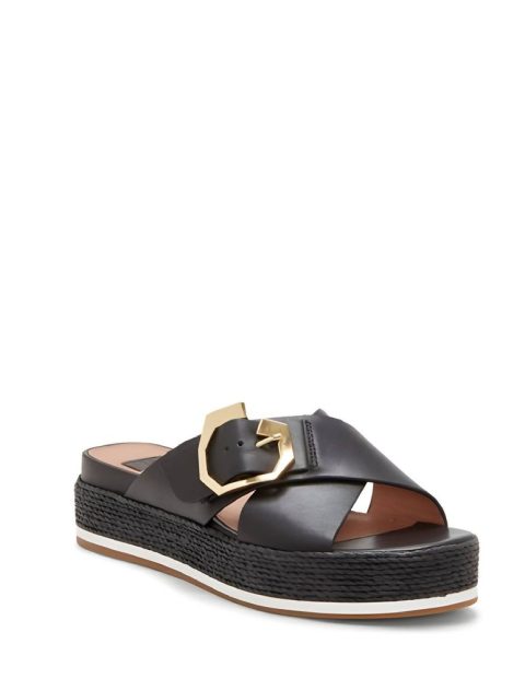 Cassia Platform Sandals In Black
