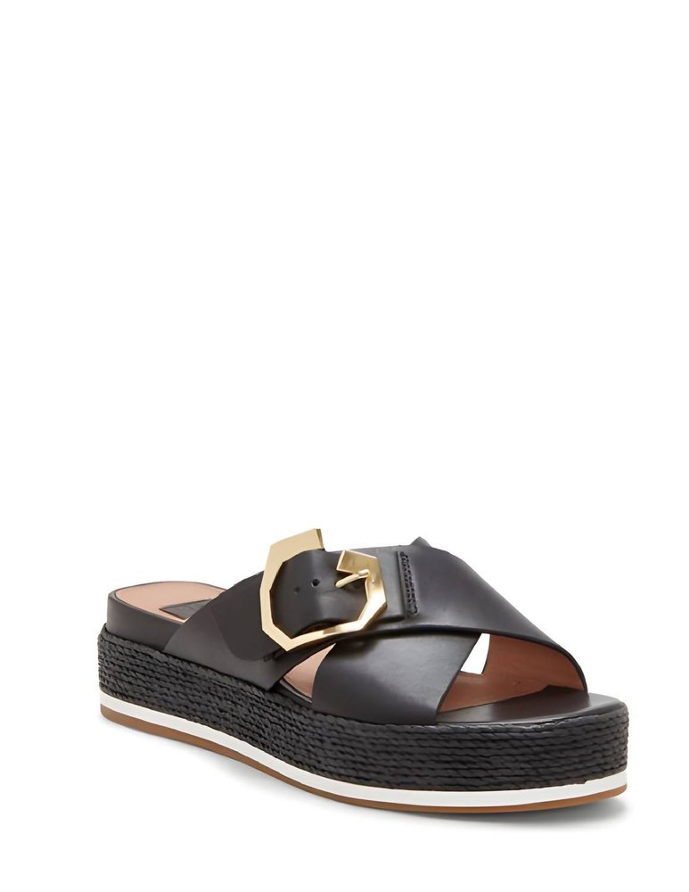 Cassia Platform Sandals In Black