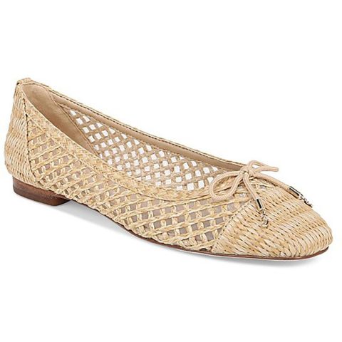 May Woven Toe Cap Ballet Flats