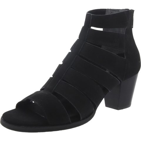 Harlow Suede Open Toe Block Heel