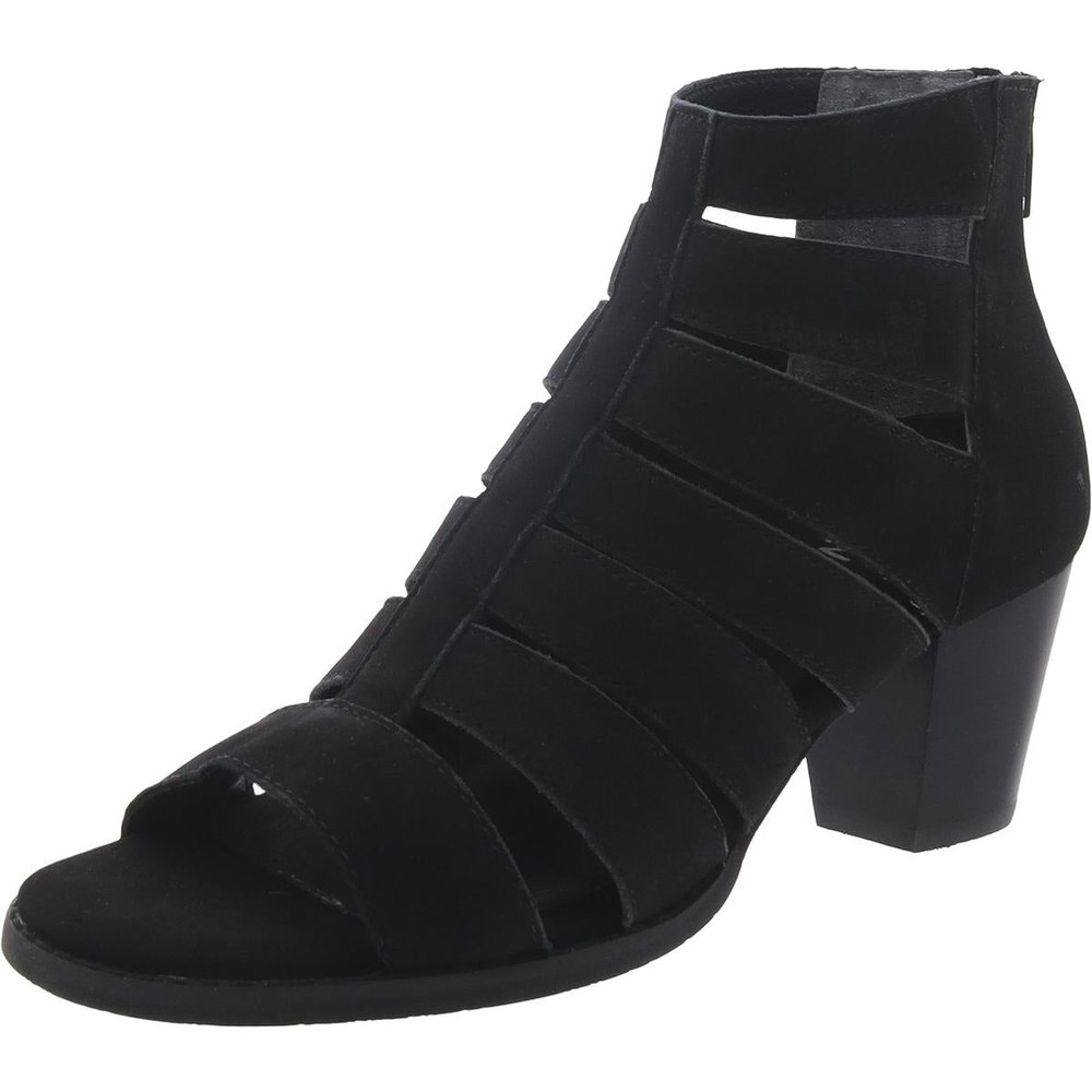 Harlow Suede Open Toe Block Heel