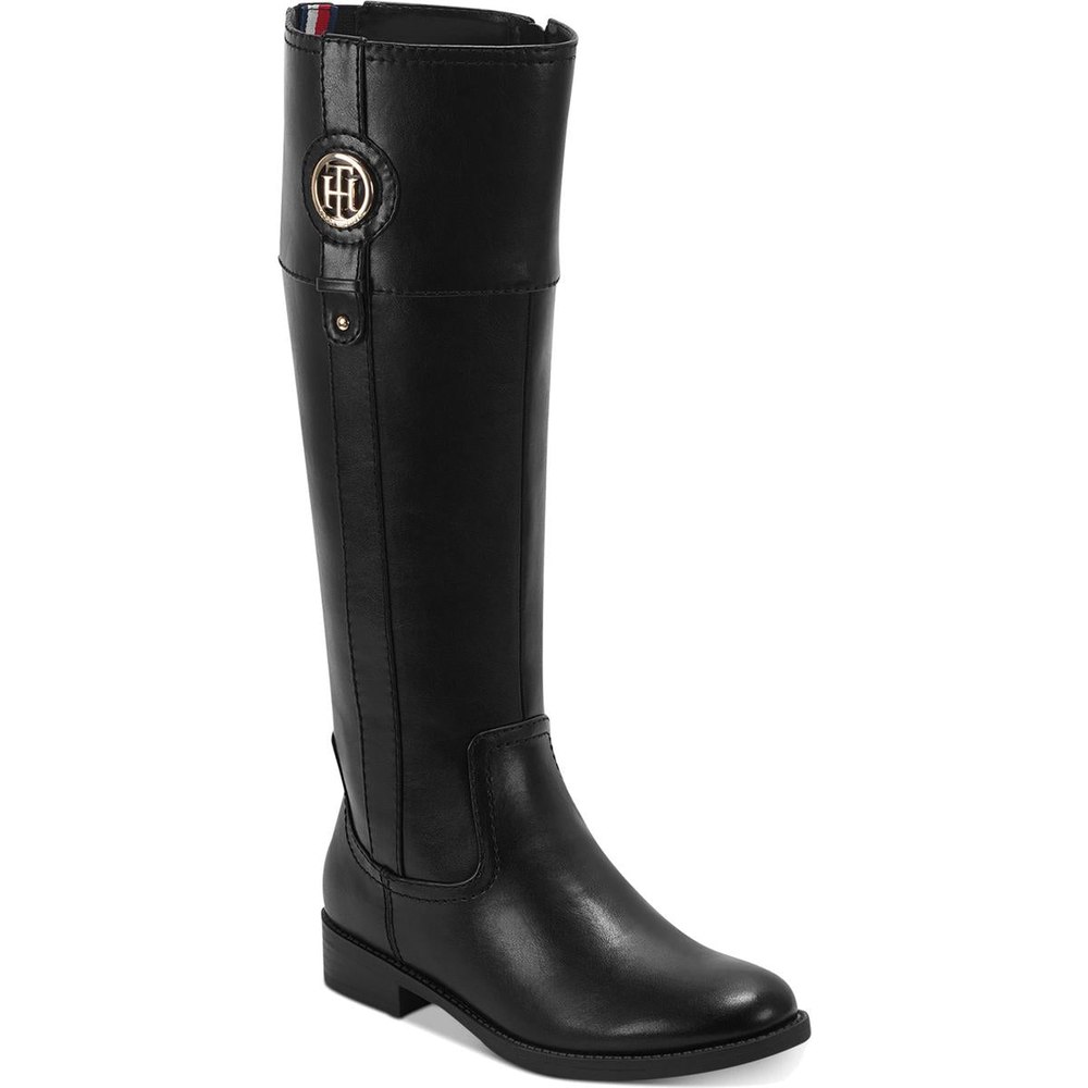 Imina Faux Leather Wide Calf Riding Boots