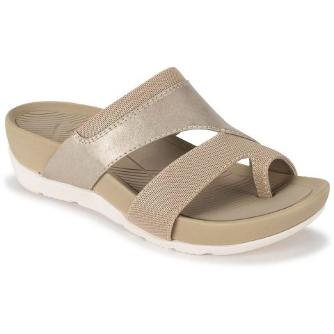 Andred Faux Leather Casual Wedge Sandals