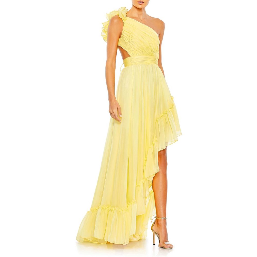 Asymmetric Chiffon Evening Dress