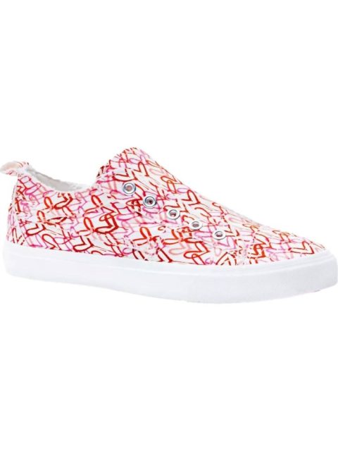 Women’s Babalu Heart Slip On Shoes In Pink 7766686433340