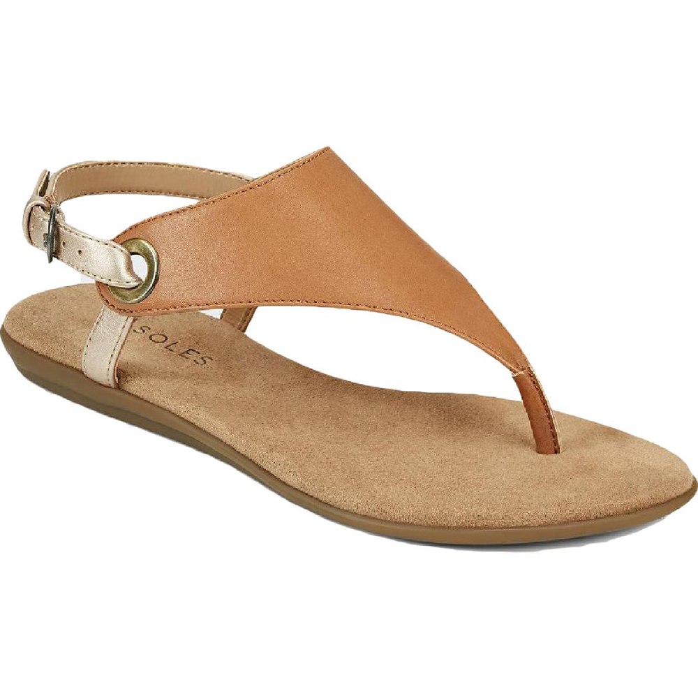 In Conchlusion Grommet T-Strap Slingback Sandals