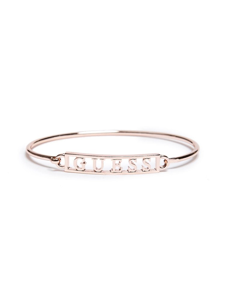 Rose Gold-Tone Logo Bangle