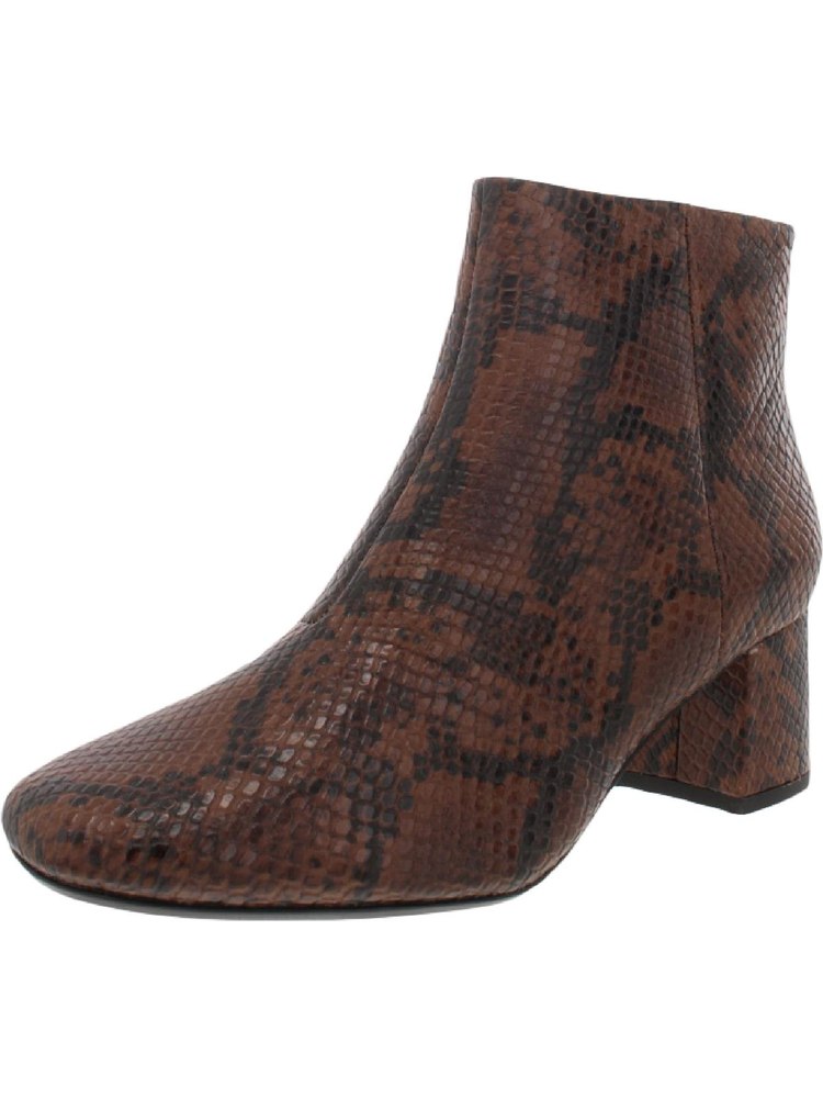 Sheer Flora 2 Womens Leather Snake Print Ankle Boots 7766689022012