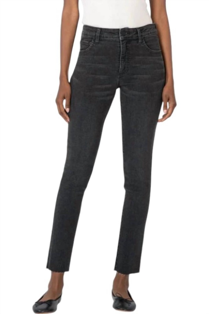 Women’s Reese High Rise Fab Ab Ankle Jeans In Respectable With Black Base Wash 7803843018812