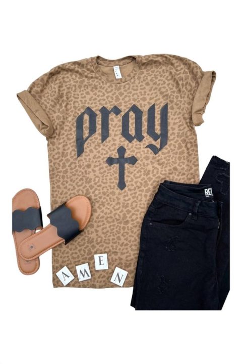 Women’s Leopard Pray Tee In Brown 7803849048124