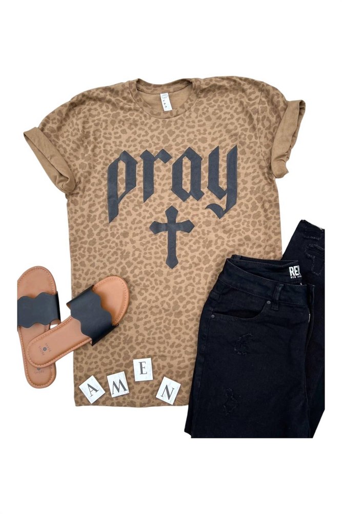Women’s Leopard Pray Tee In Brown 7803849048124