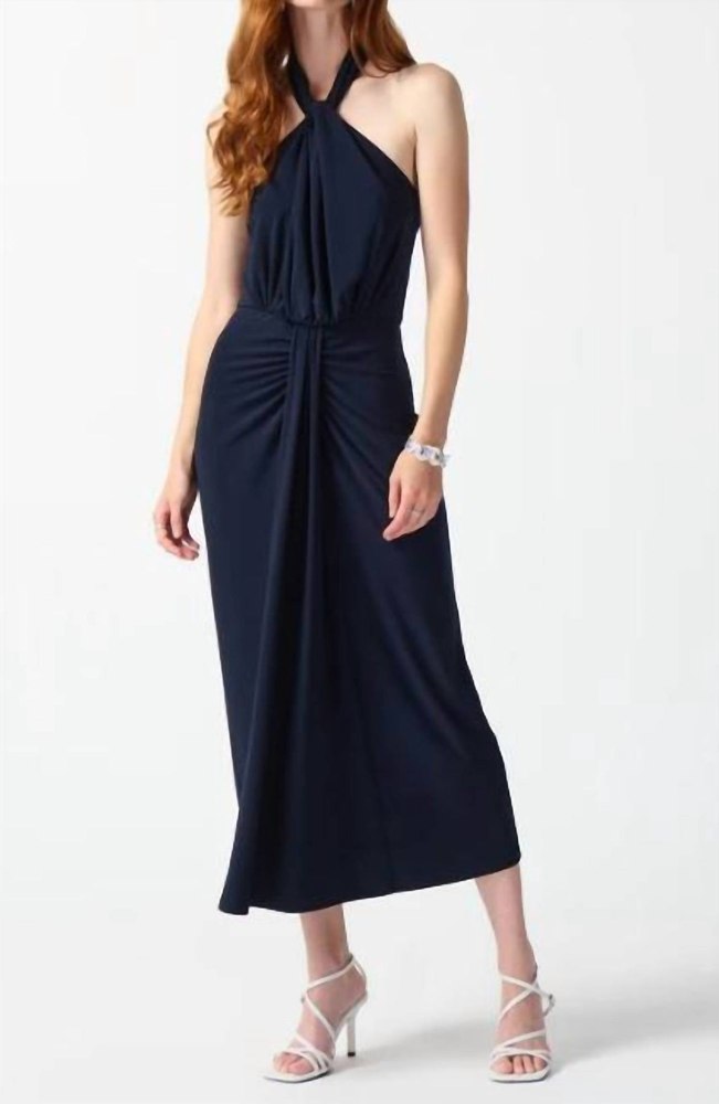 Halter Dress In Midnight Blue 7703532666940