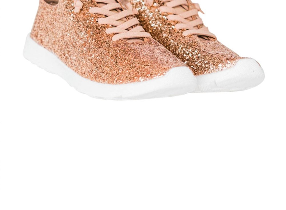 Women’s Mayo Glitter Sneaker In Rose Gold 7803854716988