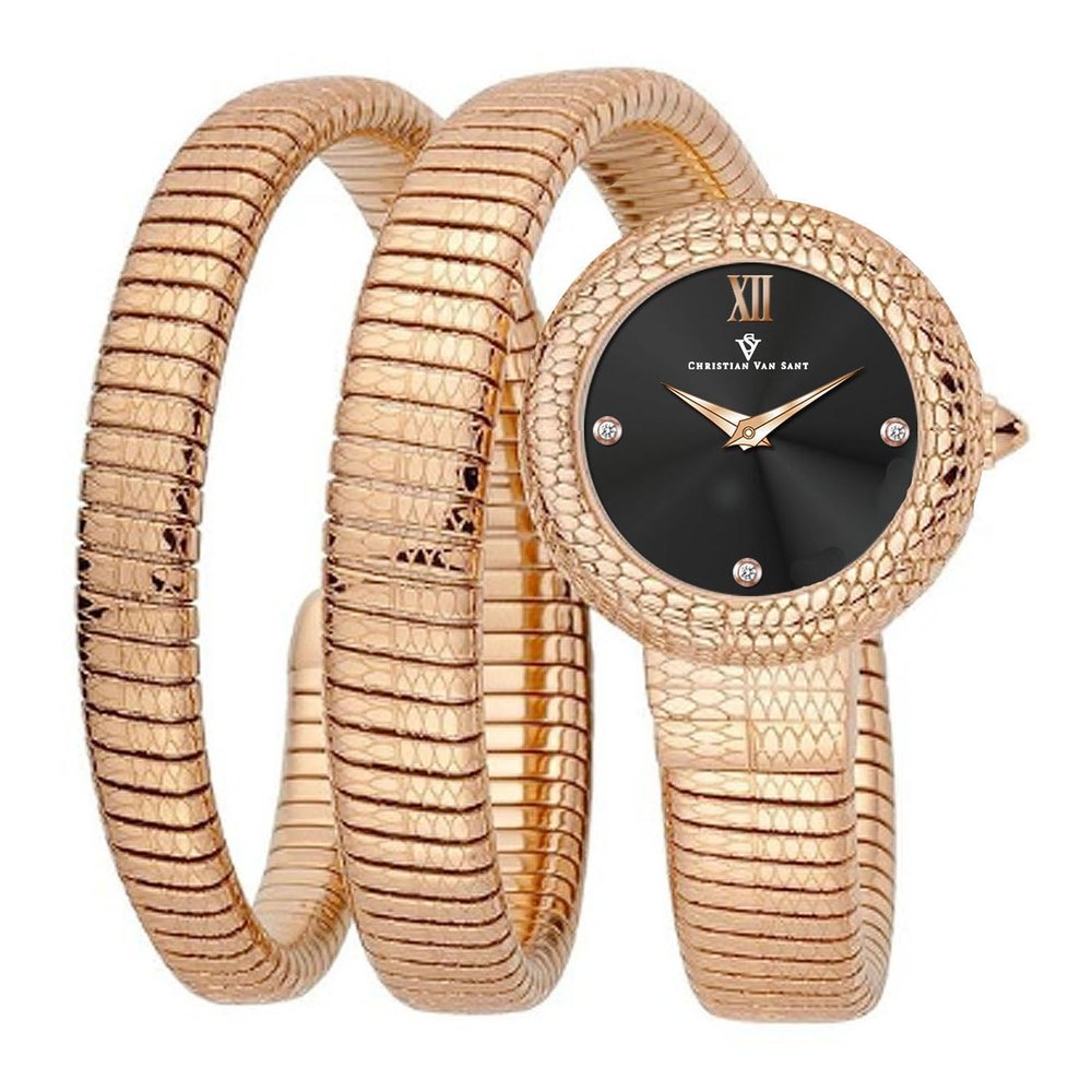 Christian Van Sant Women’s Naga Black Dial Watch