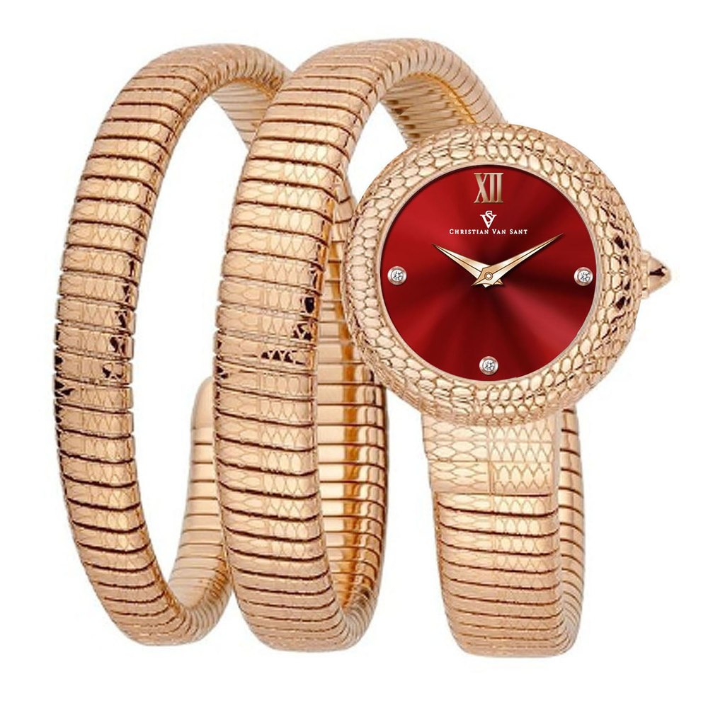 Christian Van Sant Women’s Naga Red Dial Watch