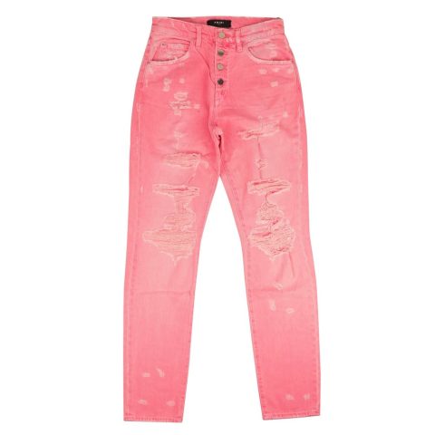 Amiri Slouch Destroyed Jean – Neon Pink