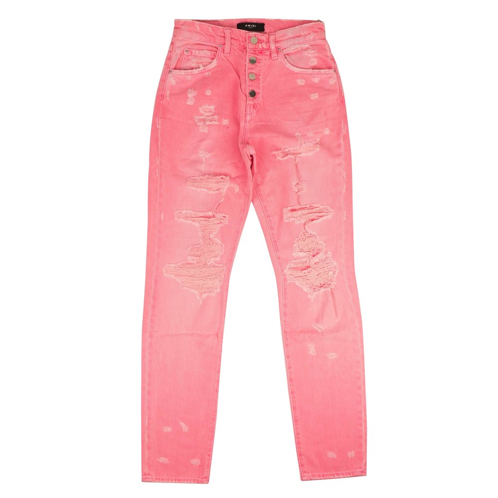 Amiri Slouch Destroyed Jean – Neon Pink