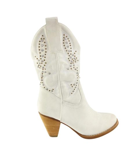 Houston Western Boots In White 7803859042364
