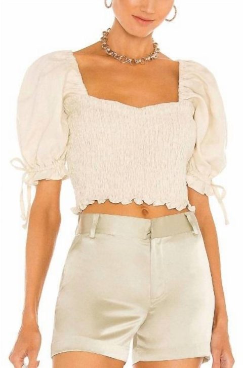 Lisanza Top In Plain Cream 7703549378620