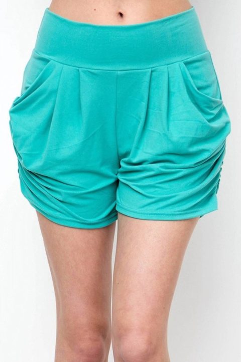 Women’s Lounge Shorts With Pockets In Teal 7803859140668