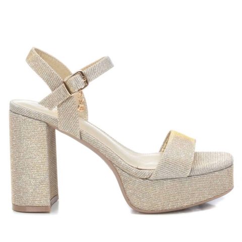 Women’s Heeled Platform Sandals In Gold 7703556030524