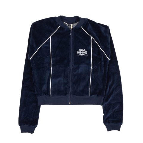 Visitor On Earth Velour Sweatshirt – Navy Blue