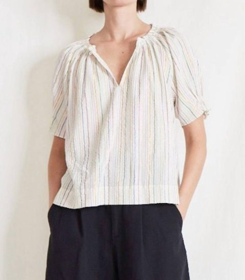 Kasin Top In Lurex Stripes