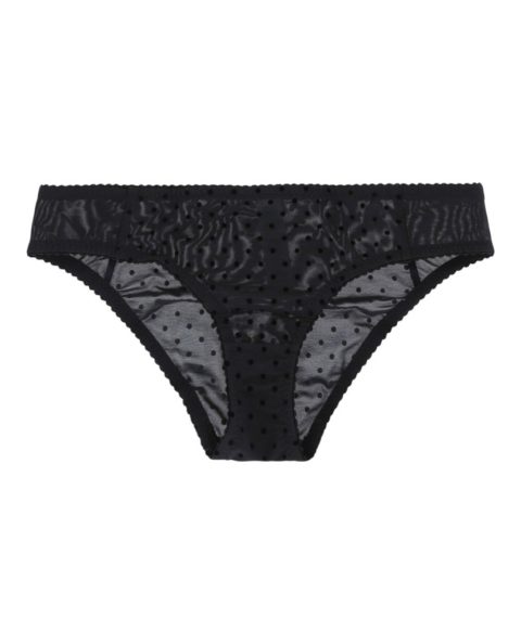 Velvet Polka Dot Bikini Underwear