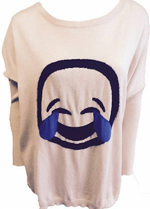 Cryin Laughter Emoji Top In Stone/black