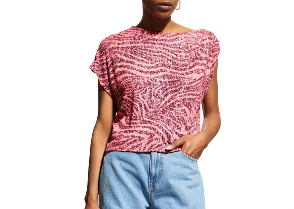Biarritz Zebra Top In Neon Pink 7703559929916