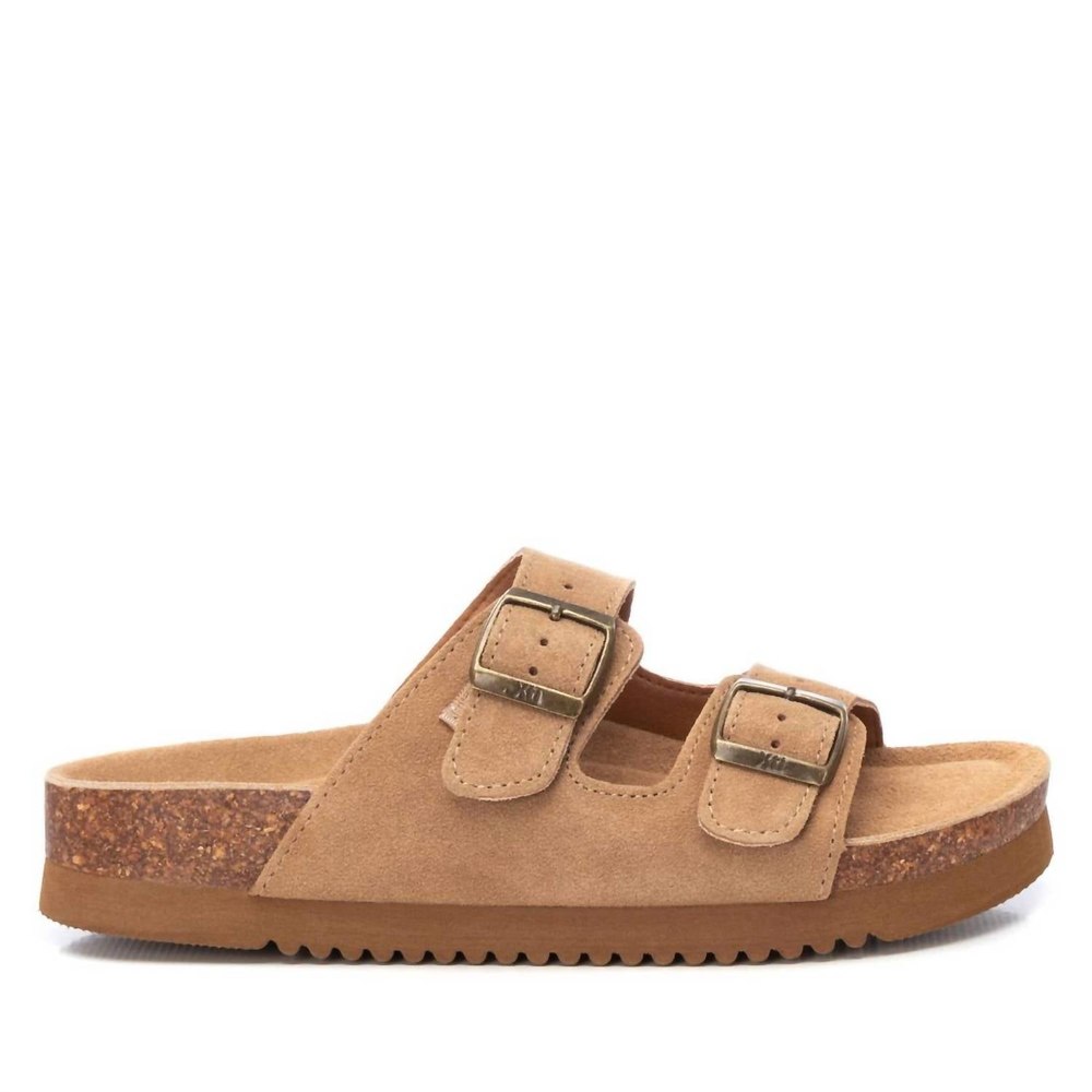 Women’s Flat Sandals In Camel 7703560912956