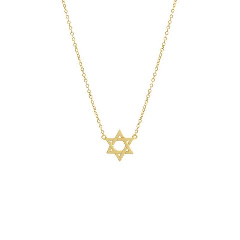 Solid Star Of David Necklace