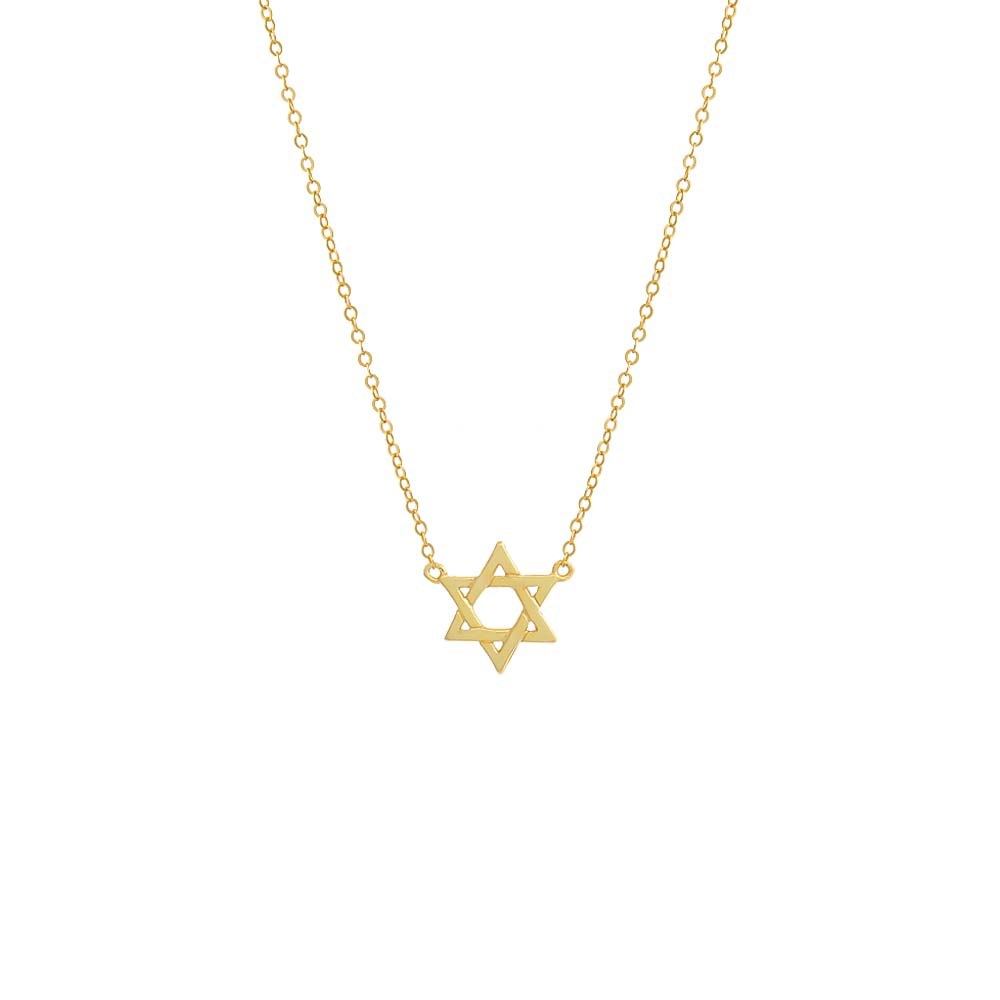 Solid Star Of David Necklace