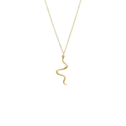 Solid Snake Pendant Necklace