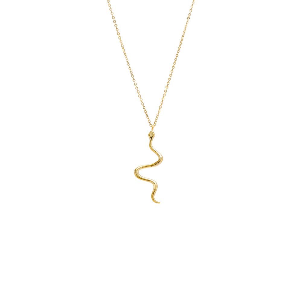 Solid Snake Pendant Necklace